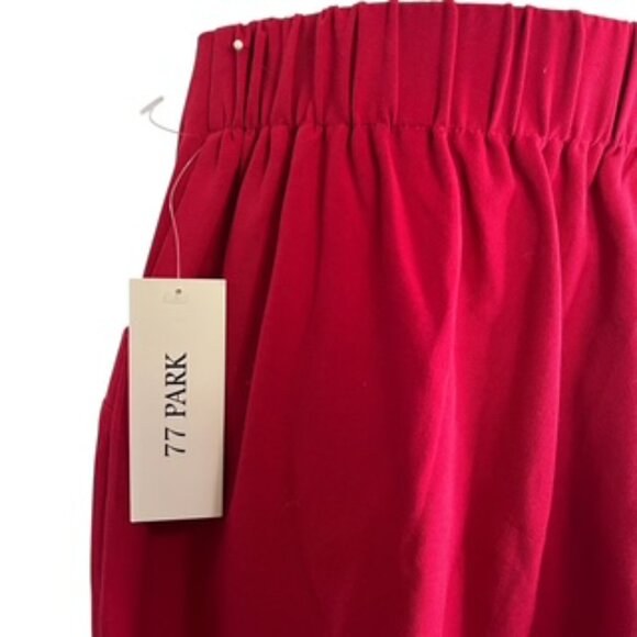 NEW 77 Park Red Sailor Pull On Pants Women’s Size 16 Trousers Wide Leg NWT - Picture 5 of 13